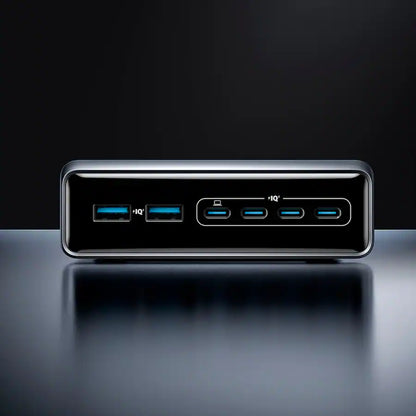 Anker - Prime Desktop Charger (200W, 6 Ports, GaN) - Silver