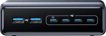 Anker - Prime Desktop Charger (200W, 6 Ports, GaN) - Silver