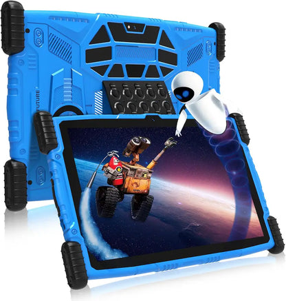 FEONAL Kids Tablet 10.1" - Android 13, 4GB RAM + 64GB, 6000mAh, Dual Camera - Blue