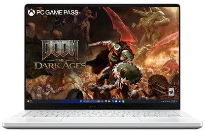 ASUS - ROG Zephyrus G14 14" 3K OLED 120Hz Gaming Laptop - Copilot+ PC - AMD Ryzen AI 9 HX - 32GB RAM - NVIDIA RTX 5070 Ti - 1TB - Platinum White