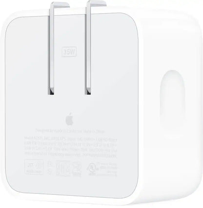 Apple - 35W Dual USB-C Port Compact Power Adapter - White