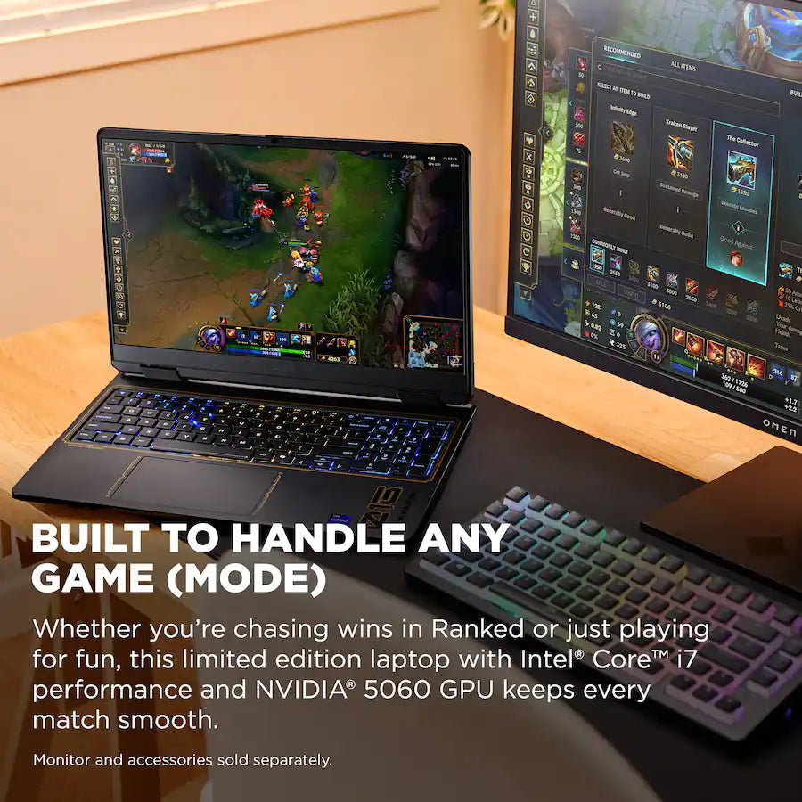 HP OMEN - League of Legends Ltd Ed 16" 2K Gaming Laptop - Intel Core i7 14650HX - 32GB Memory - NVIDIA GeForce RTX 5060 - 1TB SSD - Shadow Black