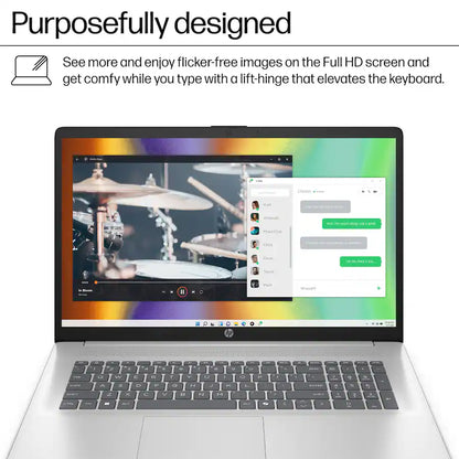HP - 17.3" Full HD Laptop - AMD Ryzen 5 7520U 2023 - 8GB Memory - 512GB SSD - Natural Silver