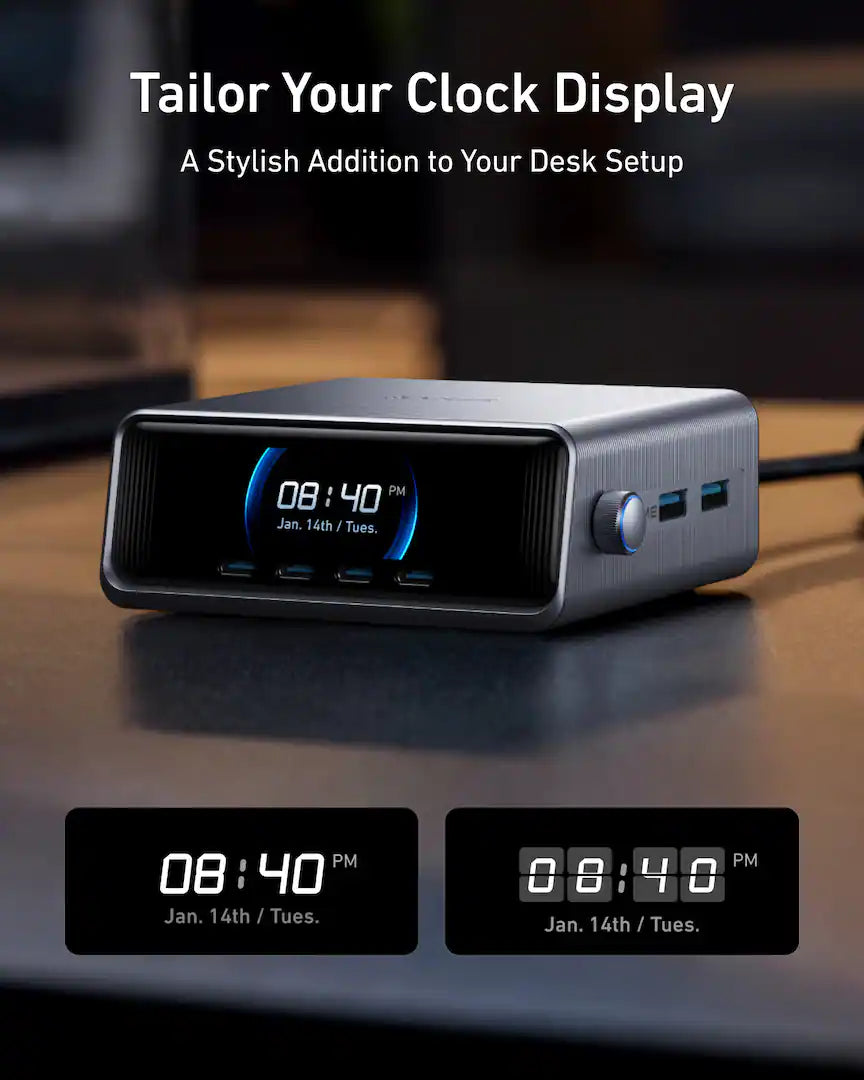 Anker - Prime Charger (250W, 6 Ports, GaNPrime) - Silver