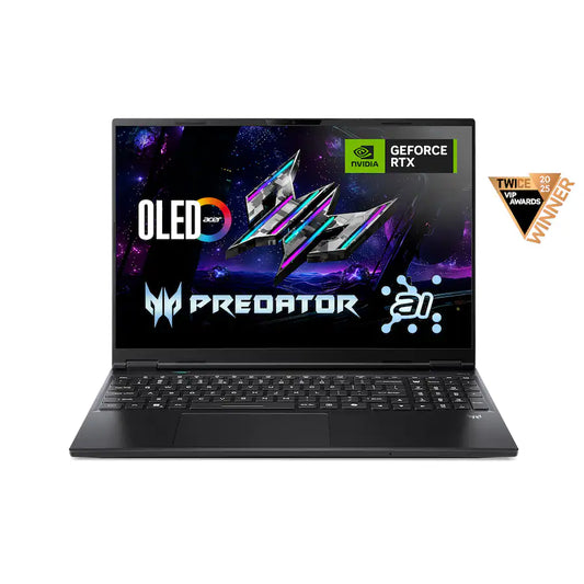 Acer - Predator Helios Neo 16S AI Gaming Laptop - 16" OLED 240Hz - Intel Core Ultra 9 - NVIDIA GeForce RTX 5070Ti – 32GB – 1TB - Obsidian Black